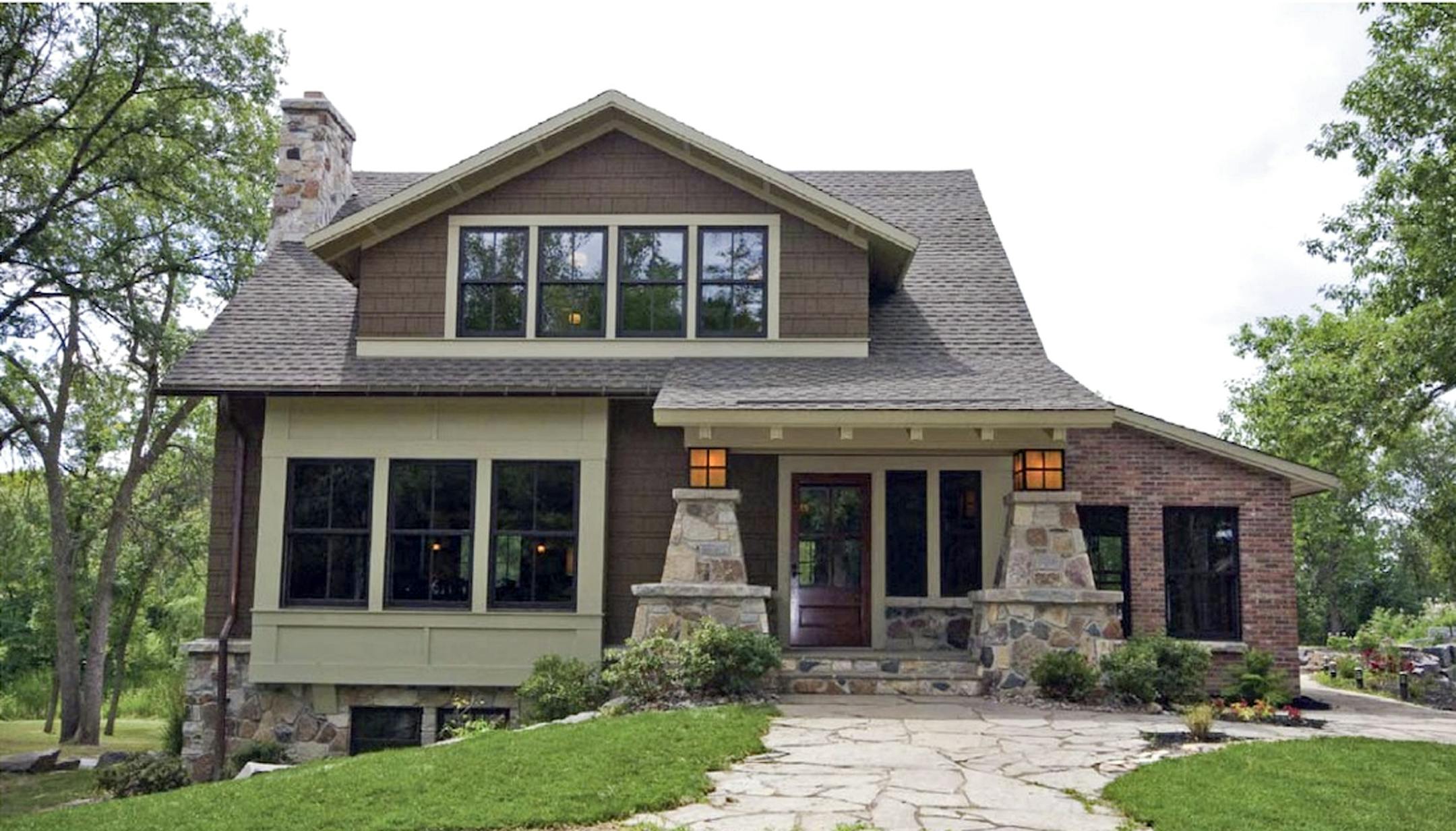 The homeowners did most of the work themselves building this new craftsman bungalow in Medina.