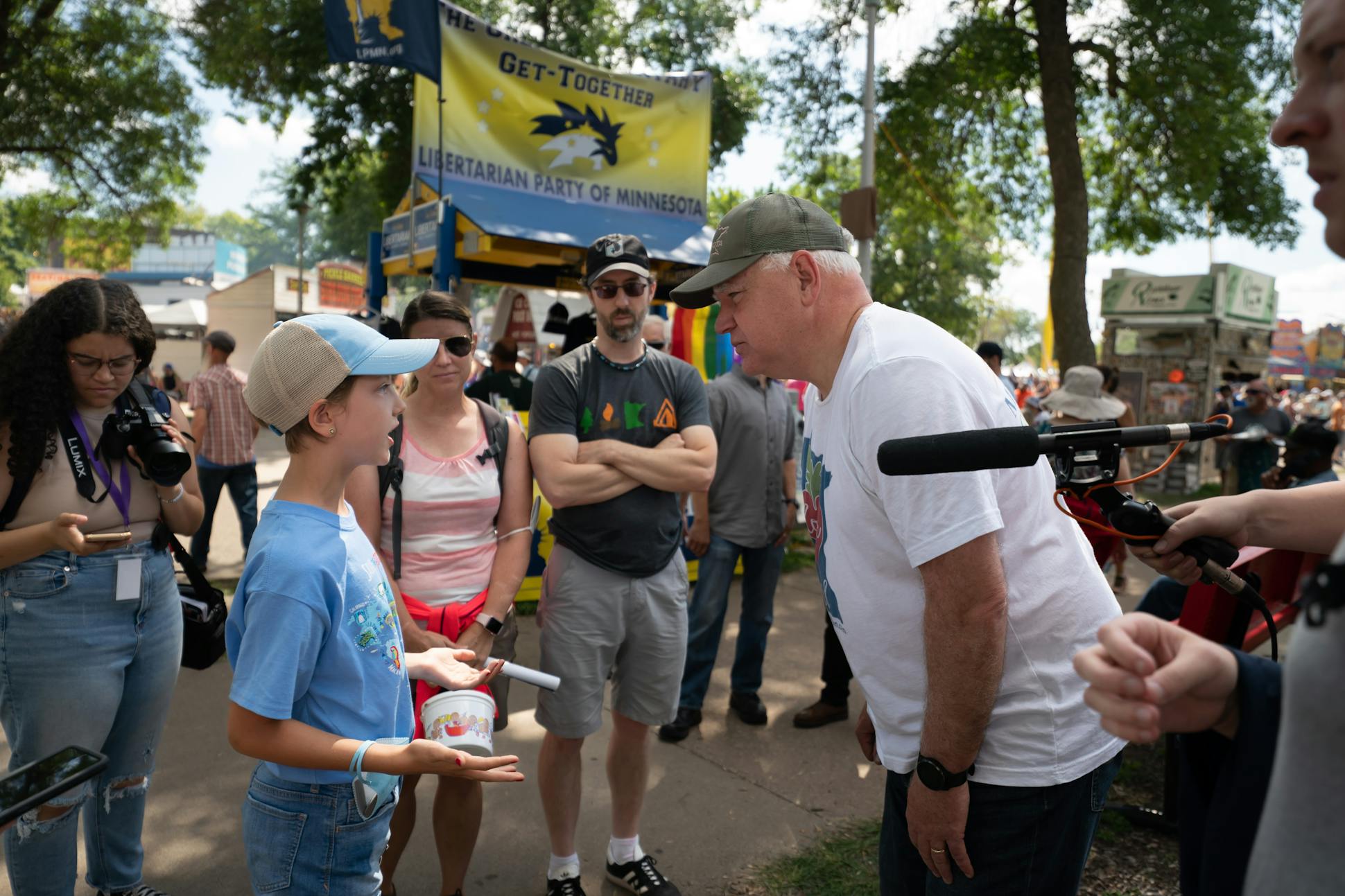 Minnesota Gov. Tim Walz greeted fairgoers on Aug. 26. 