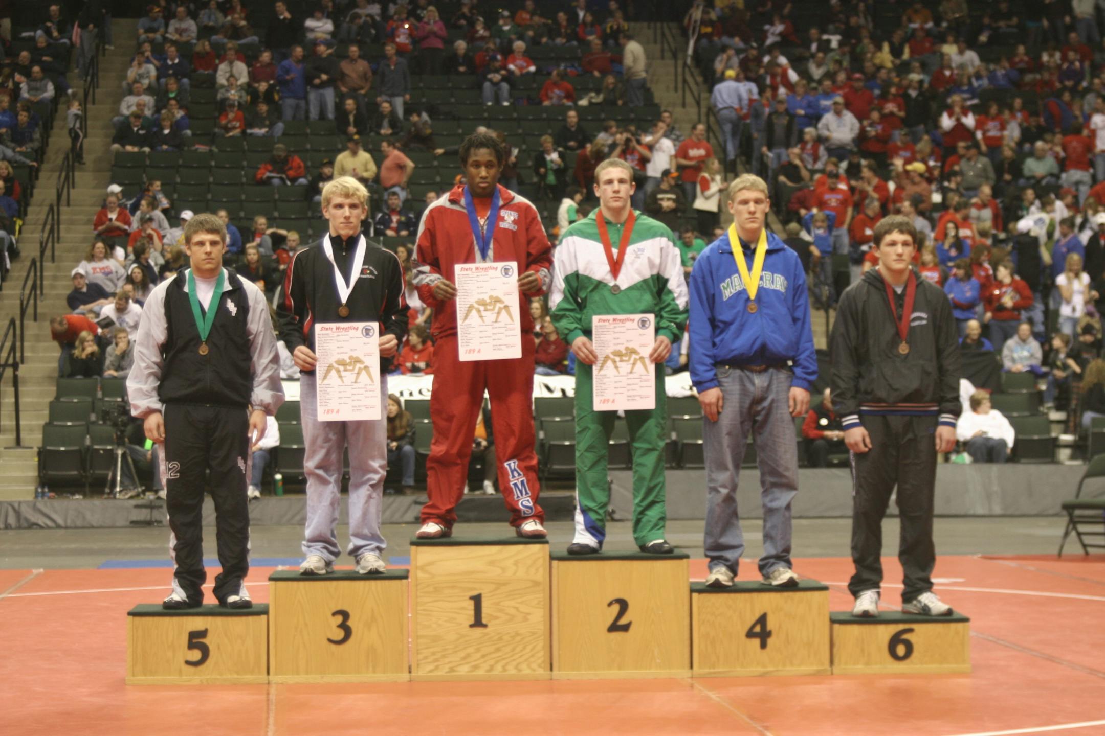 Brian Anderson, of Redwood Falls, stood on the podium in the third-place finisher's spot at the 2009 Class A state meet.