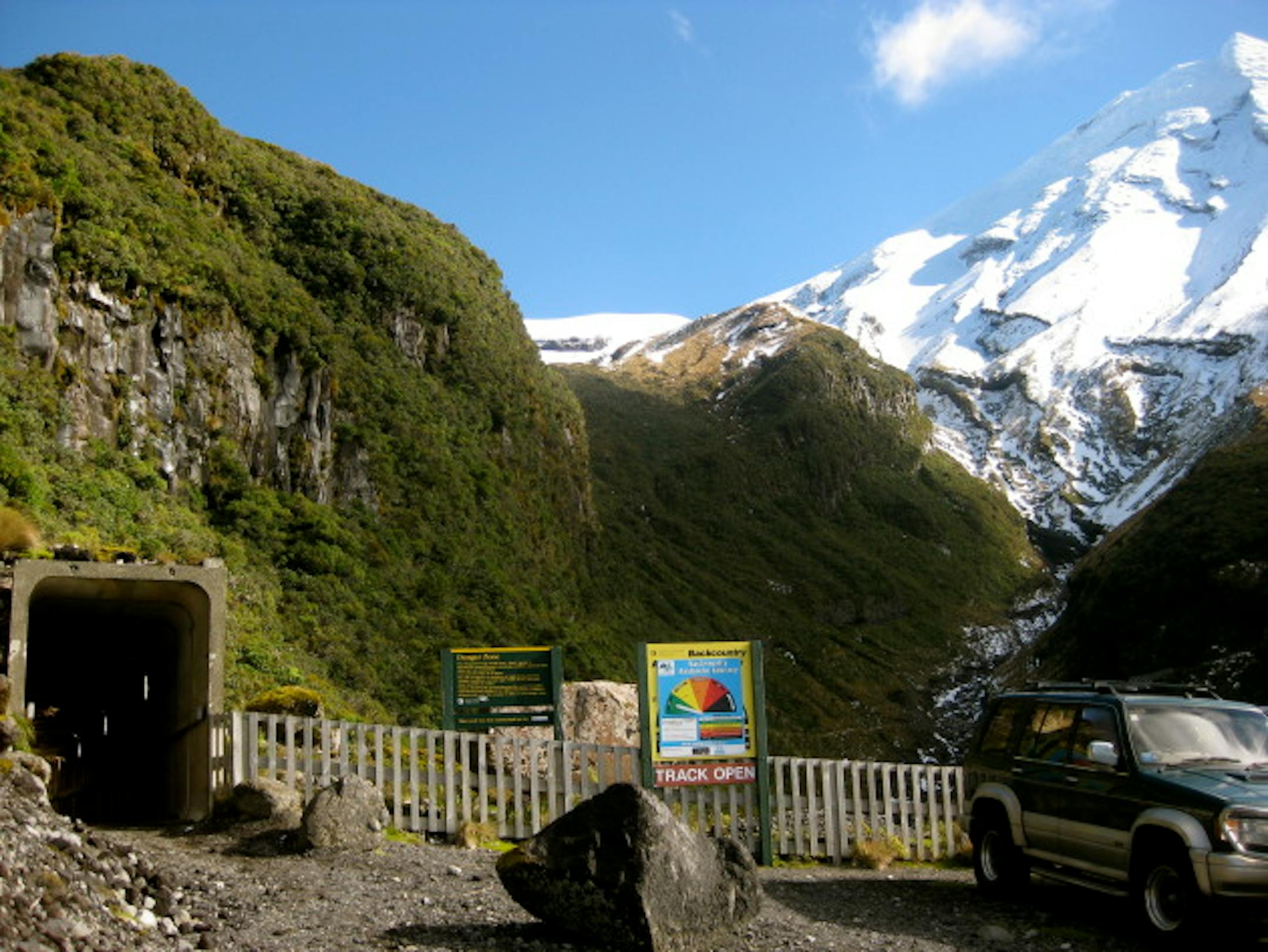 A hike up to the ski field on Mt. Taranaki