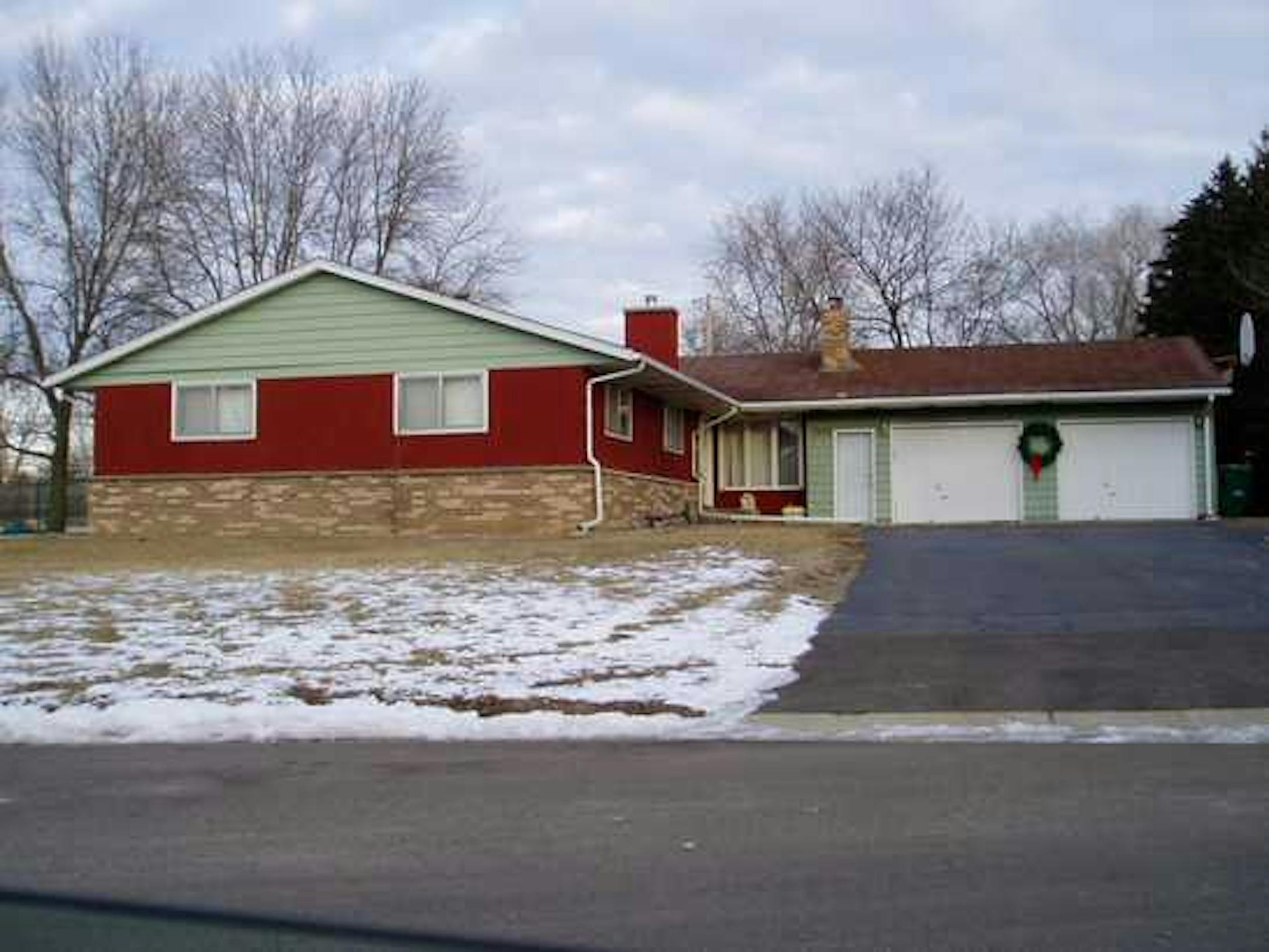 A wintertime view of the home of Ramona and Steven Murphy.