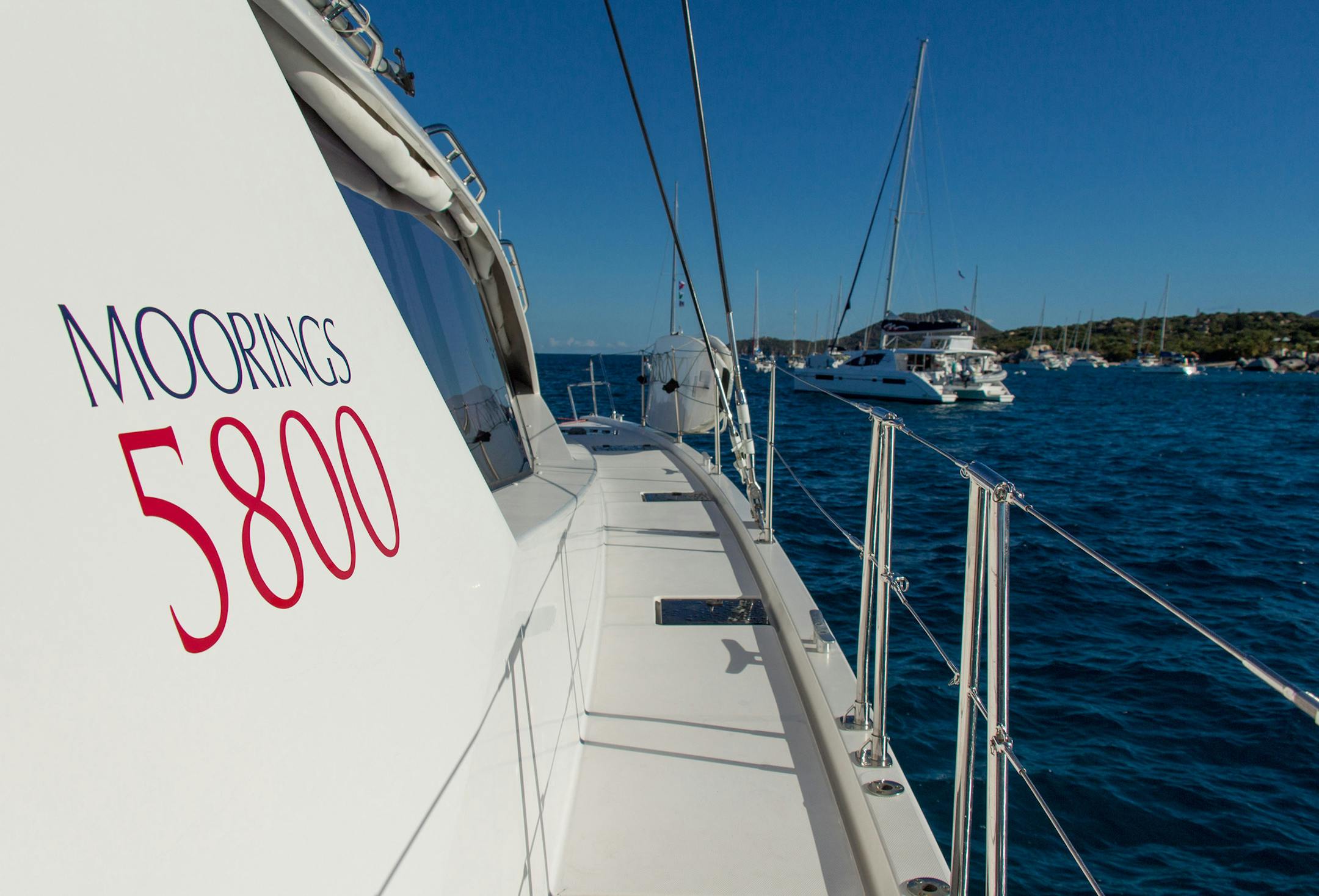 The "sidewalk"Â of our catamaran, chartered from The Moorings (Hillary Richard/For the Chicago Tribune/TNS)