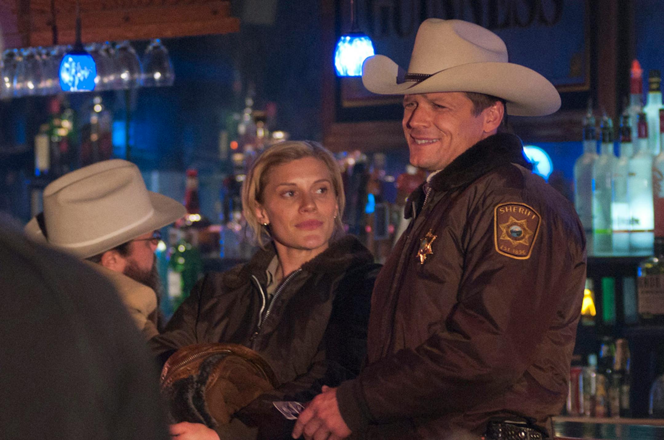 Katee Sackhoff and Bailey Chase in "Longmire."