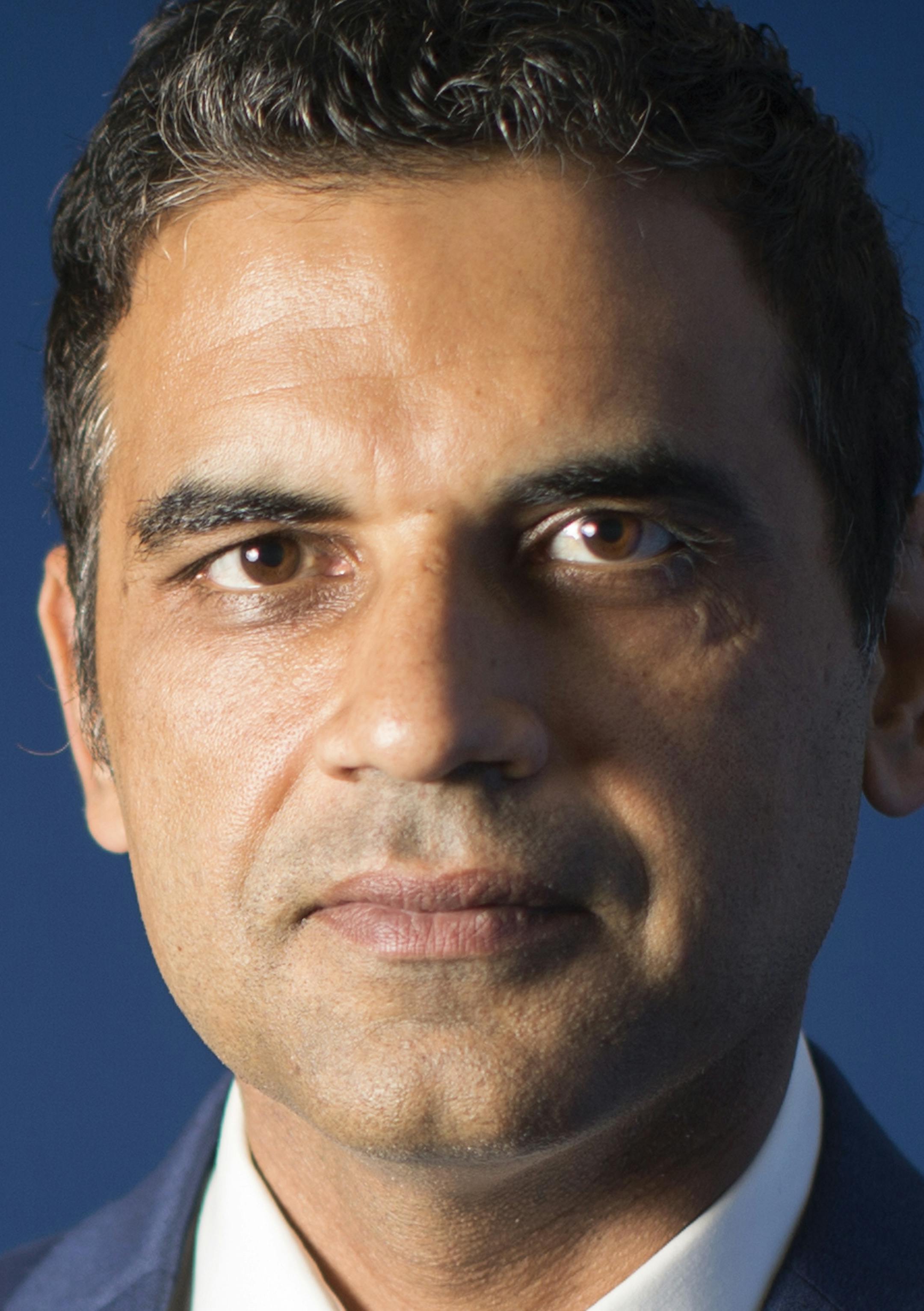 Raz Bajwa, owner of Industrack, posed for a picture in his office in Plymouth, Minn. on Wednesday, April 20, 2016. ] RENEE JONES SCHNEIDER * reneejones@startribune.com