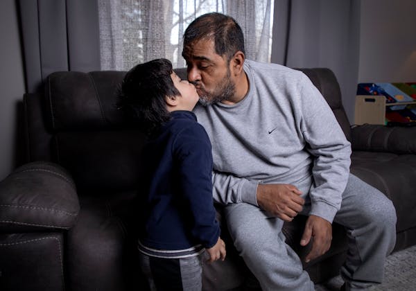 Trucker Israel Pliego — seen with his 2-year-old son Sebastian — was on a heart-lung bypass machine for 50 days last spring after catching COVID-1