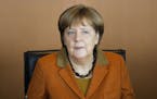 German Chancellor Angela Merkel attends the weekly cabinet meeting of the German government at the chancellery in Berlin, Wednesday, March 15, 2017. (