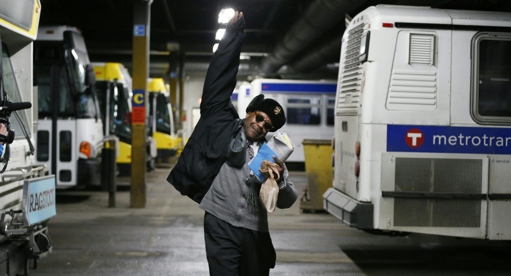 Tony Taylor is retiring with 36 years of service as a Metro Transit bus driver January 14, 2015 Minneapolis, MN.
