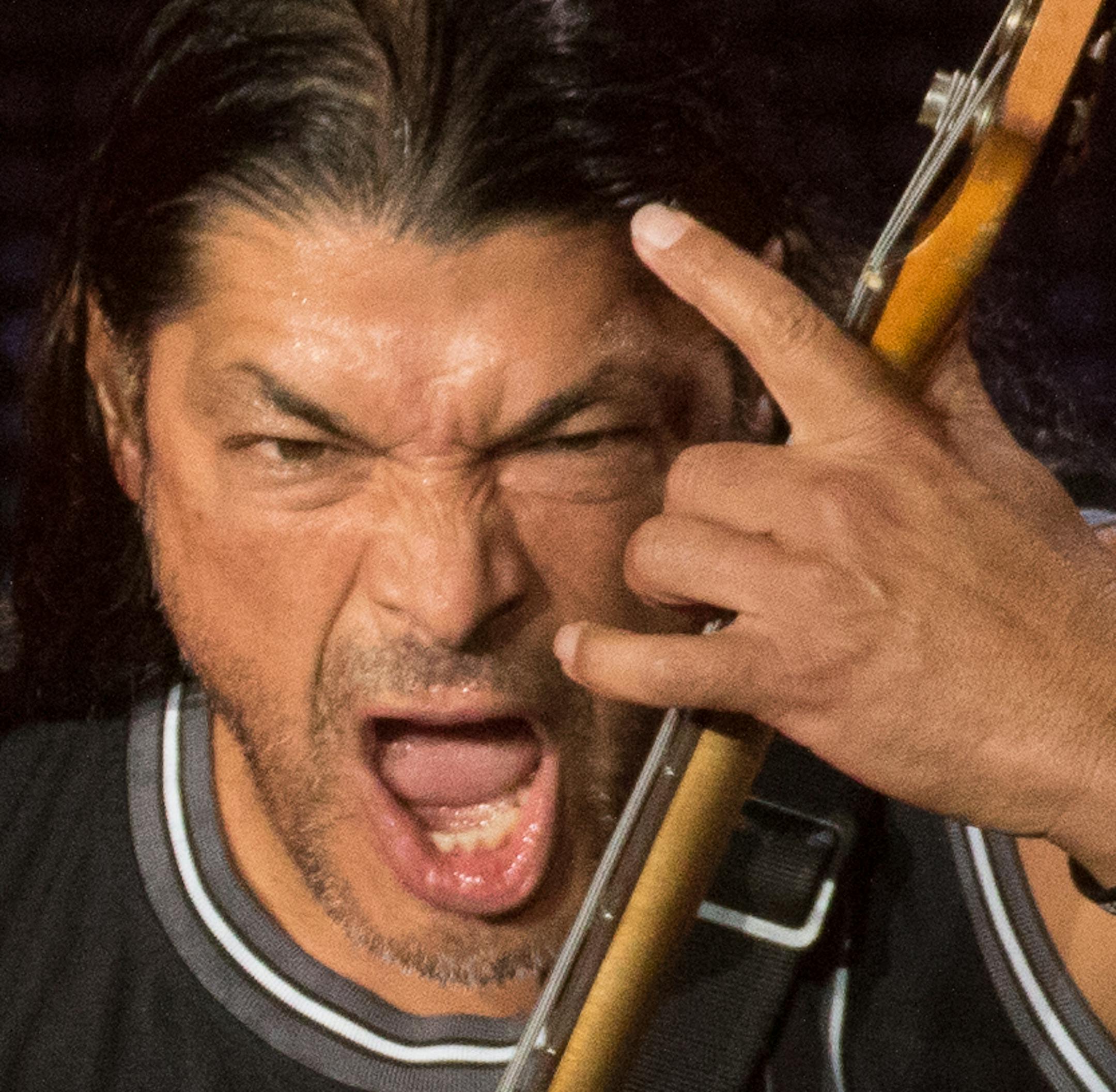Robert Trujillo and his thundering bass guitar performed, headlining the second concert in US Bank Stadium on August 20, 2016 in Minneapolis, Minn. [ Special to Star Tribune, photo by Matt Blewett, Matte B Photography, matt@mattebphoto.com, Metallica, Avenged Sevenfold, Volbeat