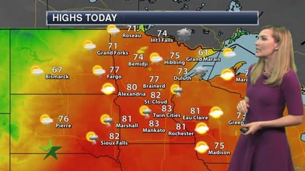 Twin Cities hits 84 degrees, the warmest in seven months