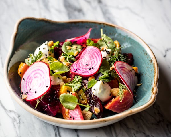 The menu for Hotel Ivy’s Breva is still not sewn up, but marinated beets are among the dishes they’ve been testing.