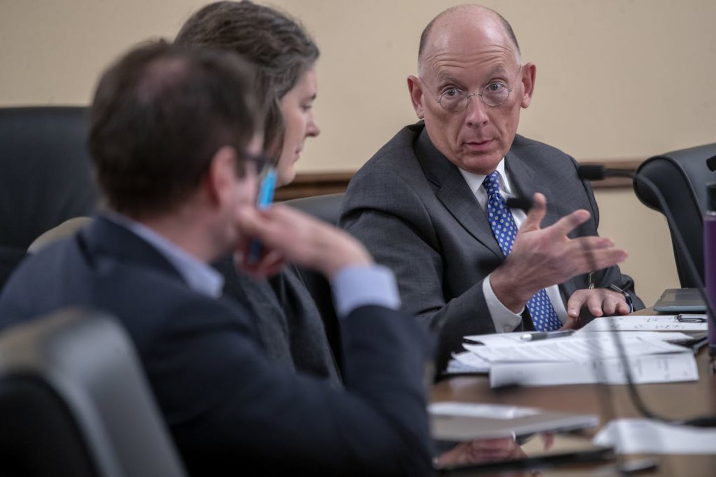 Inver Grove Heights Police Chief Paul Schnell participated in Lori Swanson's sexual assault task force on reform of rape investigations at the State Capitol, Tuesday, November 27, 2018 in St. Paul, MN. Last September, Attorney General Lori Swanson launched a sex assault investigation work group made up of statewide leaders and experts in the areas of victim advocacy, health care, and law enforcement to make recommendations to the Legislature for improvements to state laws and policies.