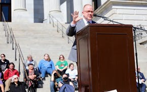 Chase Glenn, executive director of Alliance for Full Acceptance, speaks at a rally against a South Carolina bill banning gender-affirming care for min