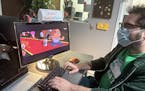 John Nichols, 32, showed off his new game, "Debauchee Pagliacci" at a playtest event hosted by the International Game Developers Association Twin Citi
