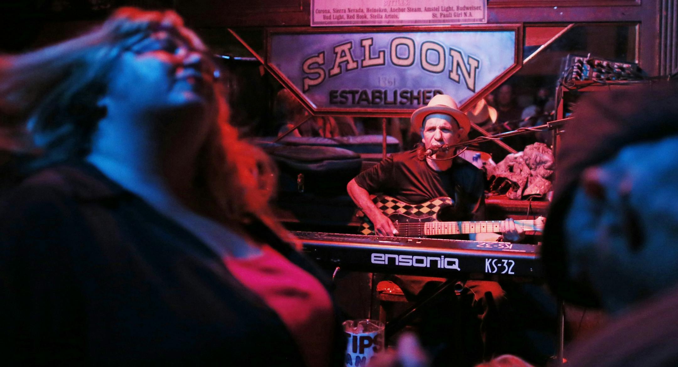 Ron Thompson at The Saloon , 1232 Grant Avenue.Photos of historic rock sites in San Francisco , CA.
