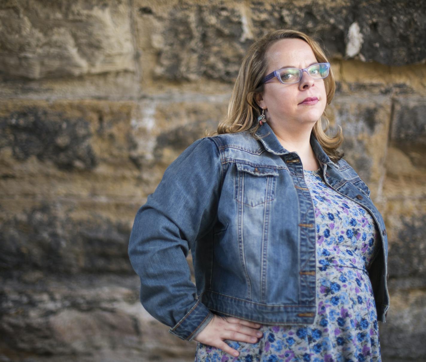 Kate Harding, author of &#x201c;Asking for It&#x201d; and &#x201c;Lessons From the Fat-o-Sphere,&#x201d; at the Stone Arch Bridge. The recent transplant, who moved to Minneapolis with her native Minnesotan husband, is working on a doctorate in fiction and teaches at the Loft Literary Center.