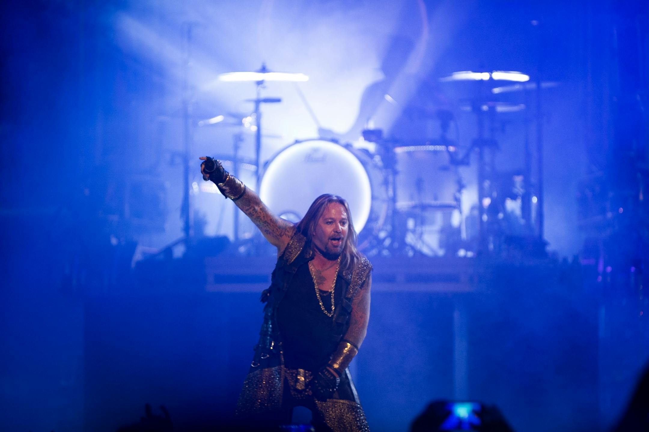 Motley Crue vocalist Vince Neil performs Saturday night at Xcel Energy Center.