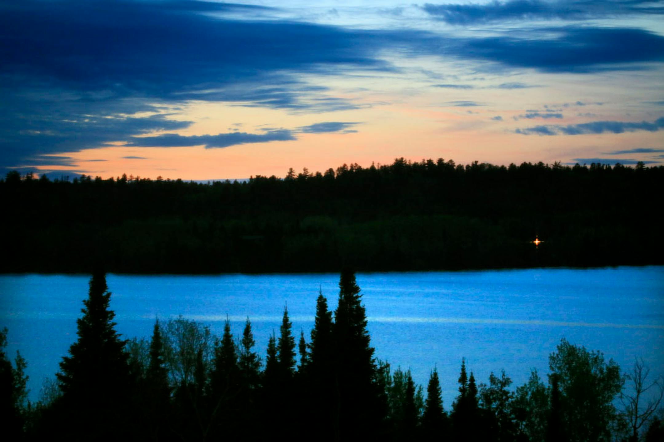 This is the view of Shagawa Lake out the window of the Grand Ely Lodge.