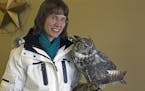 Karla Bloem and Alice the owl work as a team to educate the public about owls.