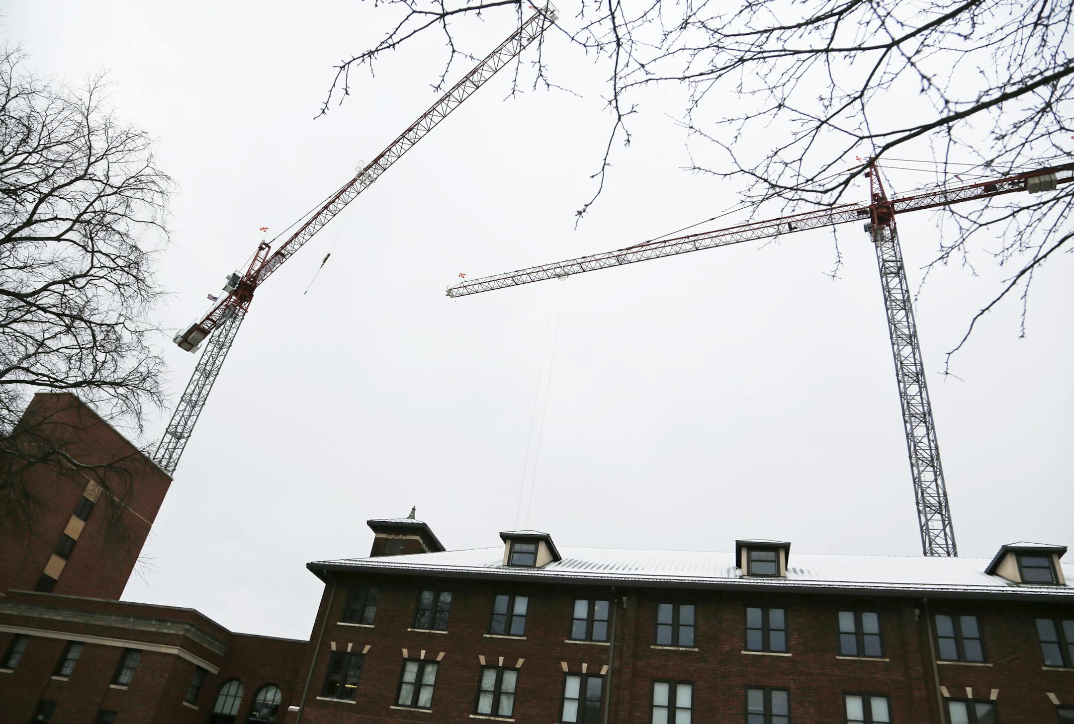 At the Mayo Clinic in Rochester, the institution is kicking off a $3.5 billion in capital investments over the next 20 years. St. Marys Hospital has two cranes hovering over its buildings. ] rtsong-taatarii@startribune.com