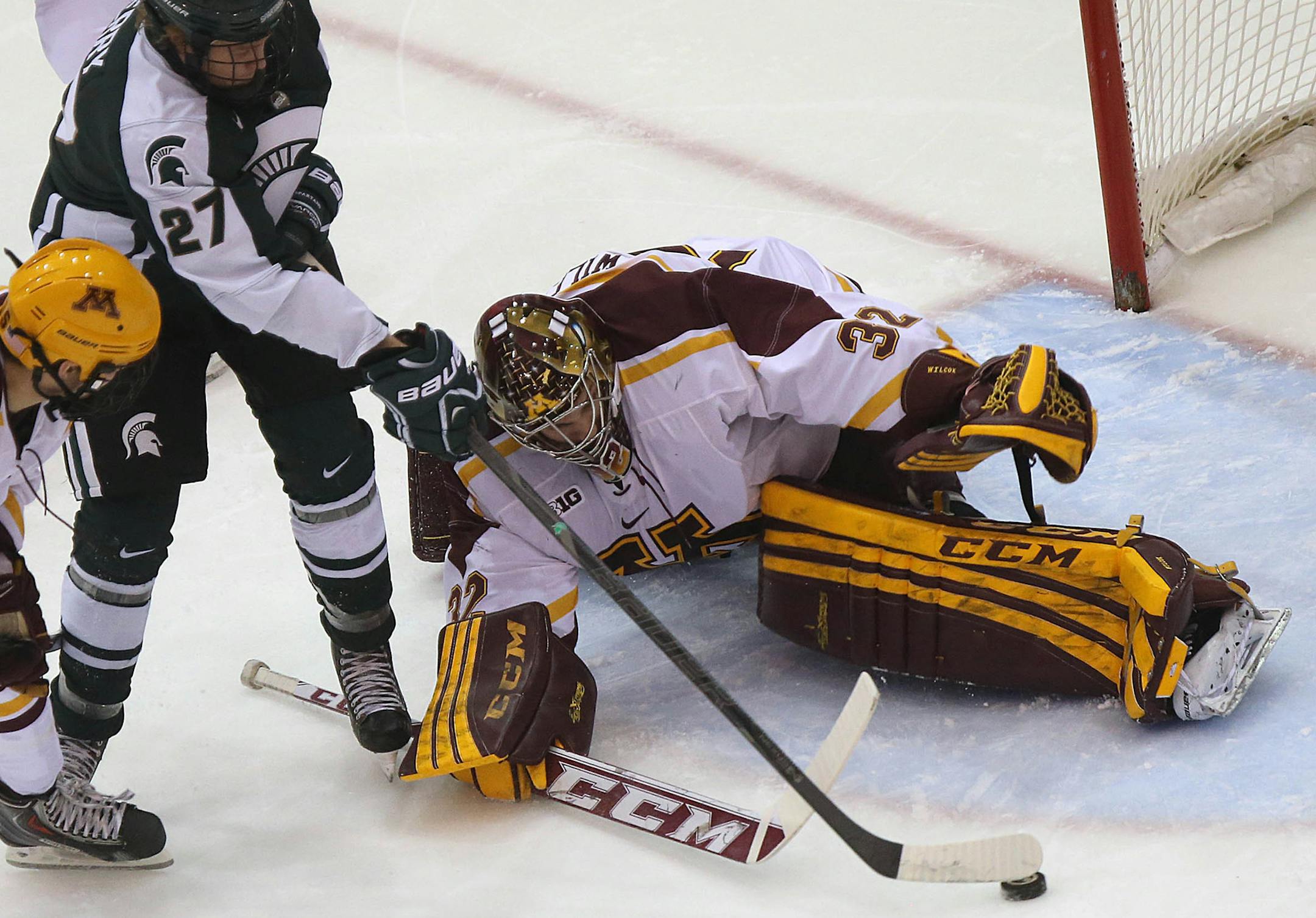 Gophers sophomore Adam Wilcox was named the Big Ten Conference's inaugural Player of the Year and Goaltender of the Year.
