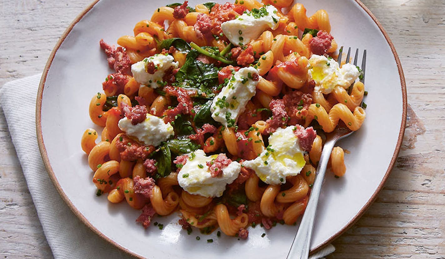 Credit: Patricia Niven
Family Pasta from "Keeping it Simple: Easy Weeknight One-Pot Recipes" by Yasmin Fahr