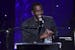 Sean Combs speaks on stage after accepting the 2020 Industry Icon award at the Pre-Grammy Gala And Salute To Industry Icons at the Beverly Hilton Hote