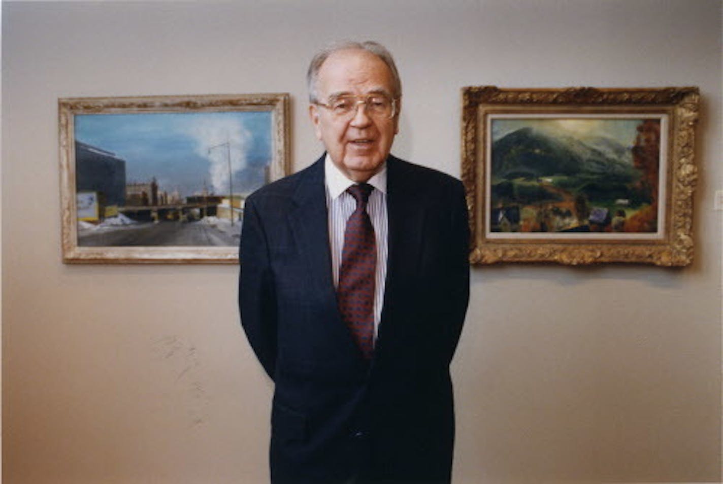 Lutheran minister and art collector Richard Hillstrom, 1993, at the Minneapolis Institute of Arts.