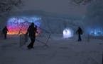 Ice Castles opened Friday, Jan. 17, 2020 at Long Lake Regional Park in New Brighton, MN. Here, workers made last minute preparations for the opening.