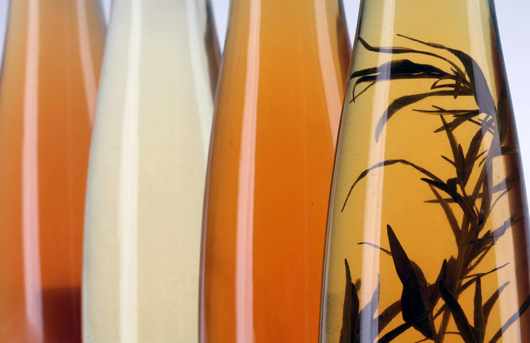 TOM WALLACE � twallace@startribune.com Assign#20011614A Slug: vinegar0318 Date: March 5, 2010Studio illustration of vinegars for cover story, In this Photo: Leatherwood Vinegary of Long Prairie, Minn., actually makes its own vinegar from a starter and then flavors it.