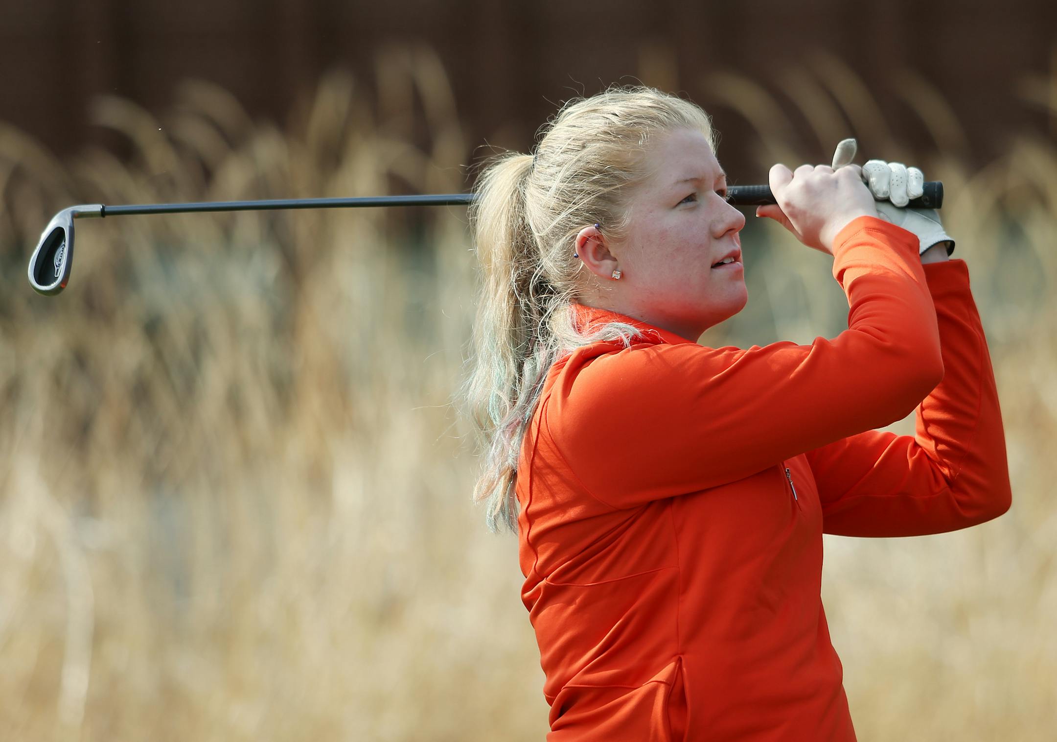 Kellie Winchell, Minneapolis South Athena Award winner at Fort Snelling Golf Course. A three-sport athlete who will be attending RPI on a chemical engineering scholarship. ] JOELKOYAMA‚Ä¢jkoyama@startribune Minneapolis, MN on April 22, 2014.