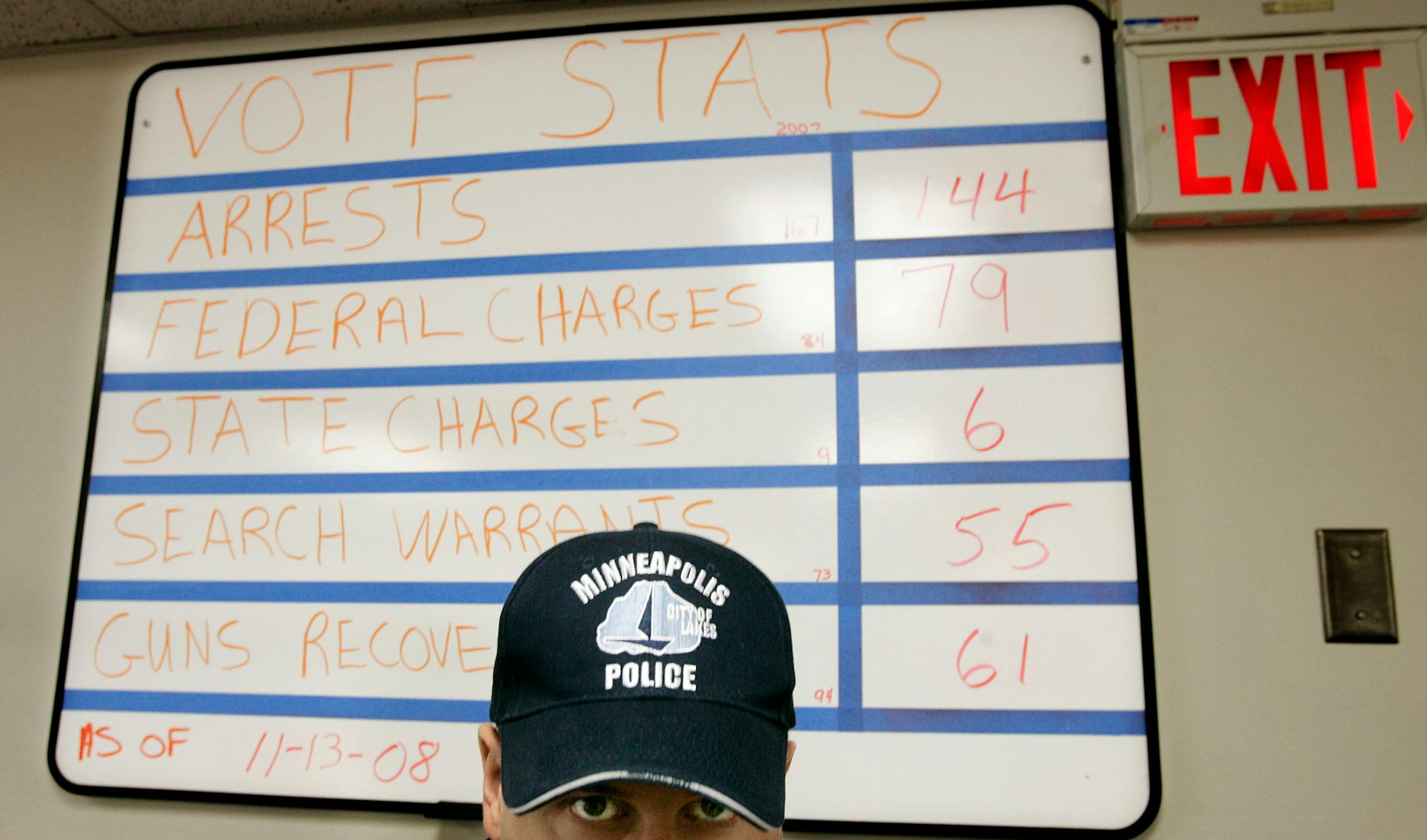 The Minneapolis Police department's violent offender task force, which includes Lt. Andy Smith, has experieinced succes of late, logged on the force's tote board.