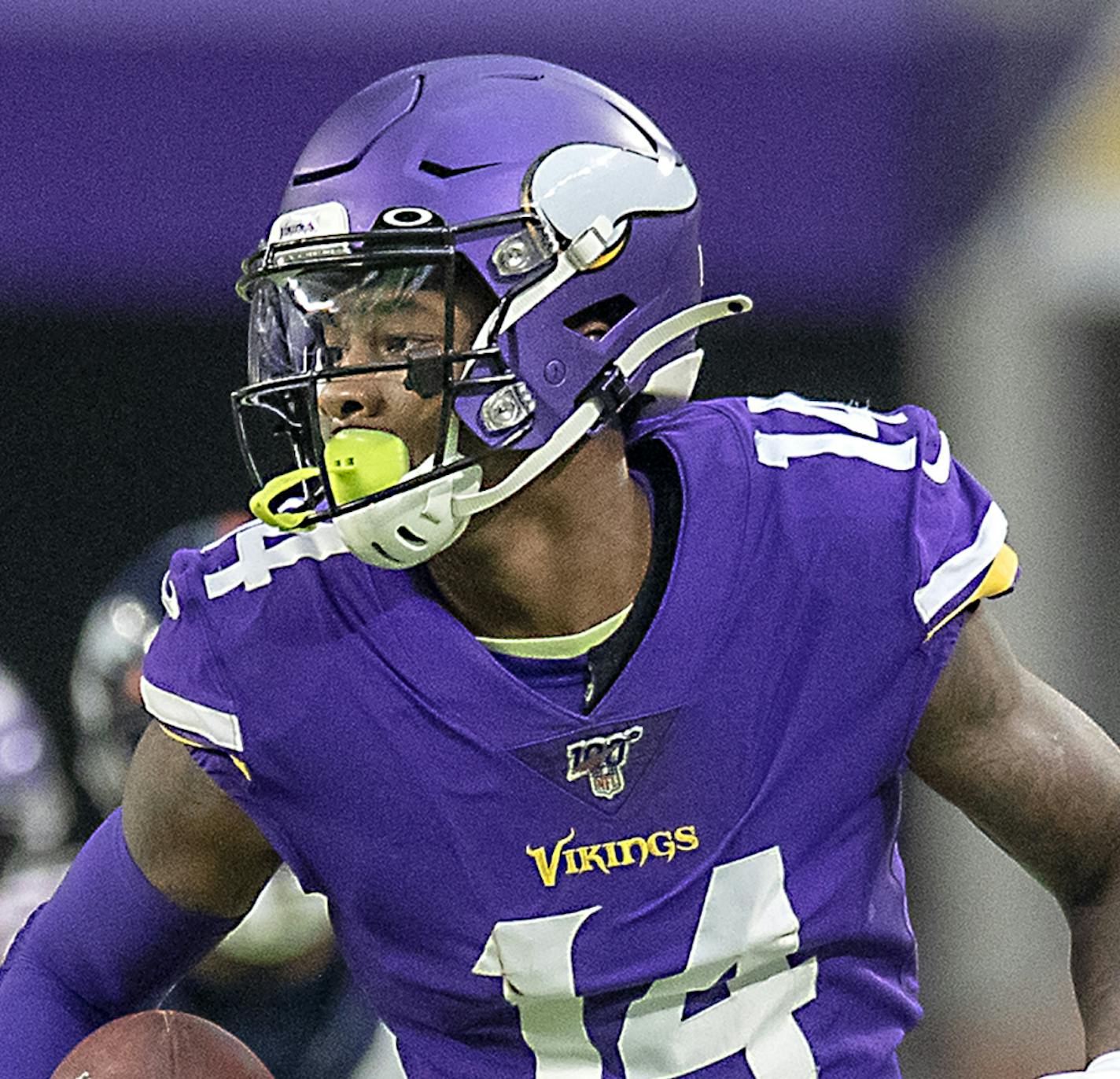 Minnesota Vikings' wide receiver Stefon Diggs ran with the ball but was called back in an offensive holding call in the second quarter. ] ELIZABETH FLORES &#x2022; liz.flores@startribune.com Minnesota Vikings take on the Denver Broncos at U.S. Bank Stadium, Sunday, November 17, 2019 in Minneapolis, MN. ORG XMIT: MIN1911171600093471