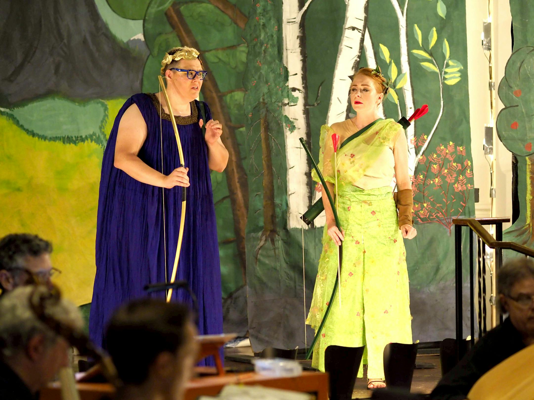 Bill Pederson (Apollo) and Sarah Jackson (Daphne) in "La Dafne" by Bold North Baroque Opera.