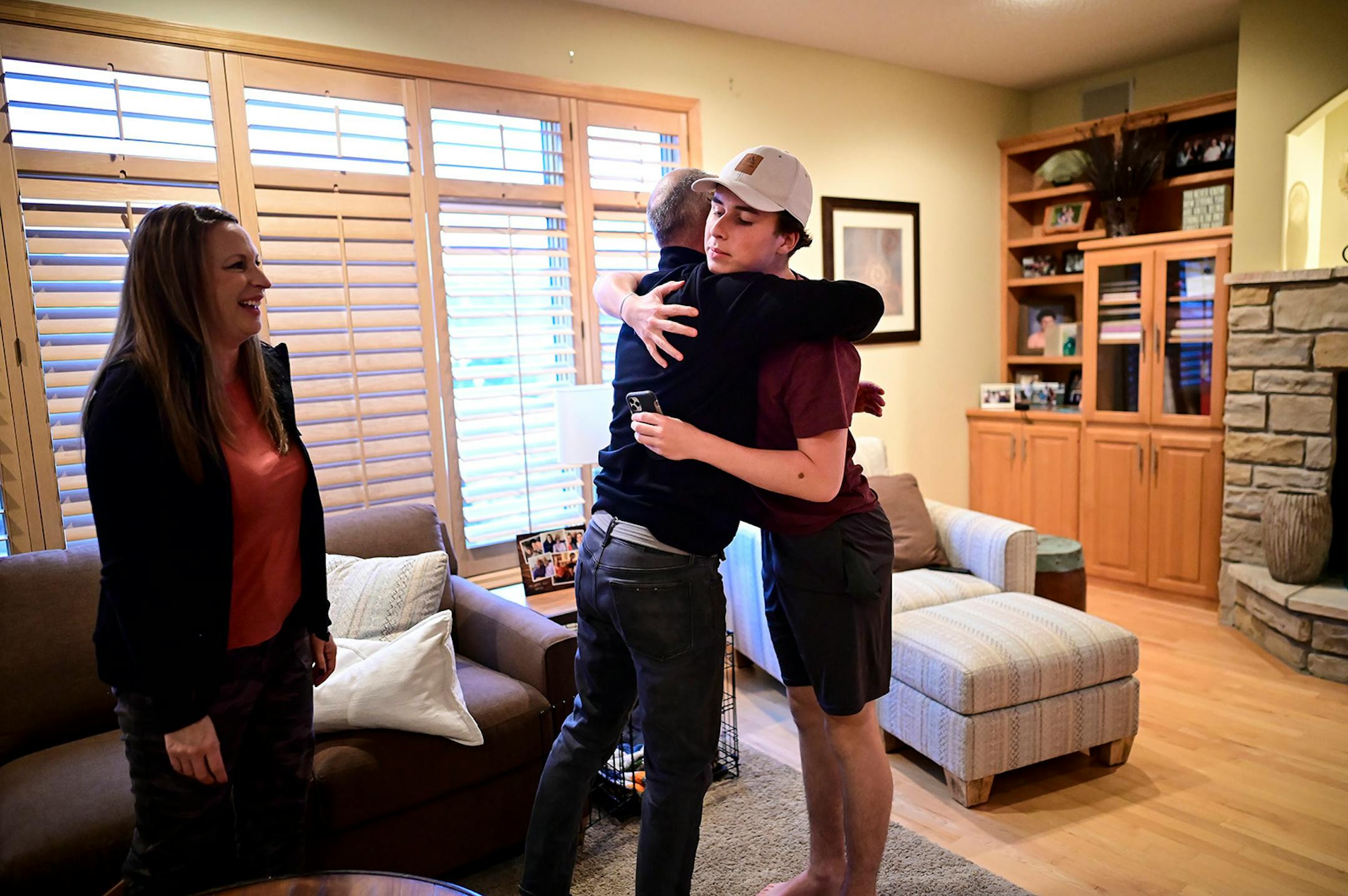 The Saatzers "gave peace" to their loved ones in the form of hugs and kisses.The online service, put on by Mount Olivet Lutheran Church of Plymouth, is a response to the closing down of public spaces due to the Coronavirus.