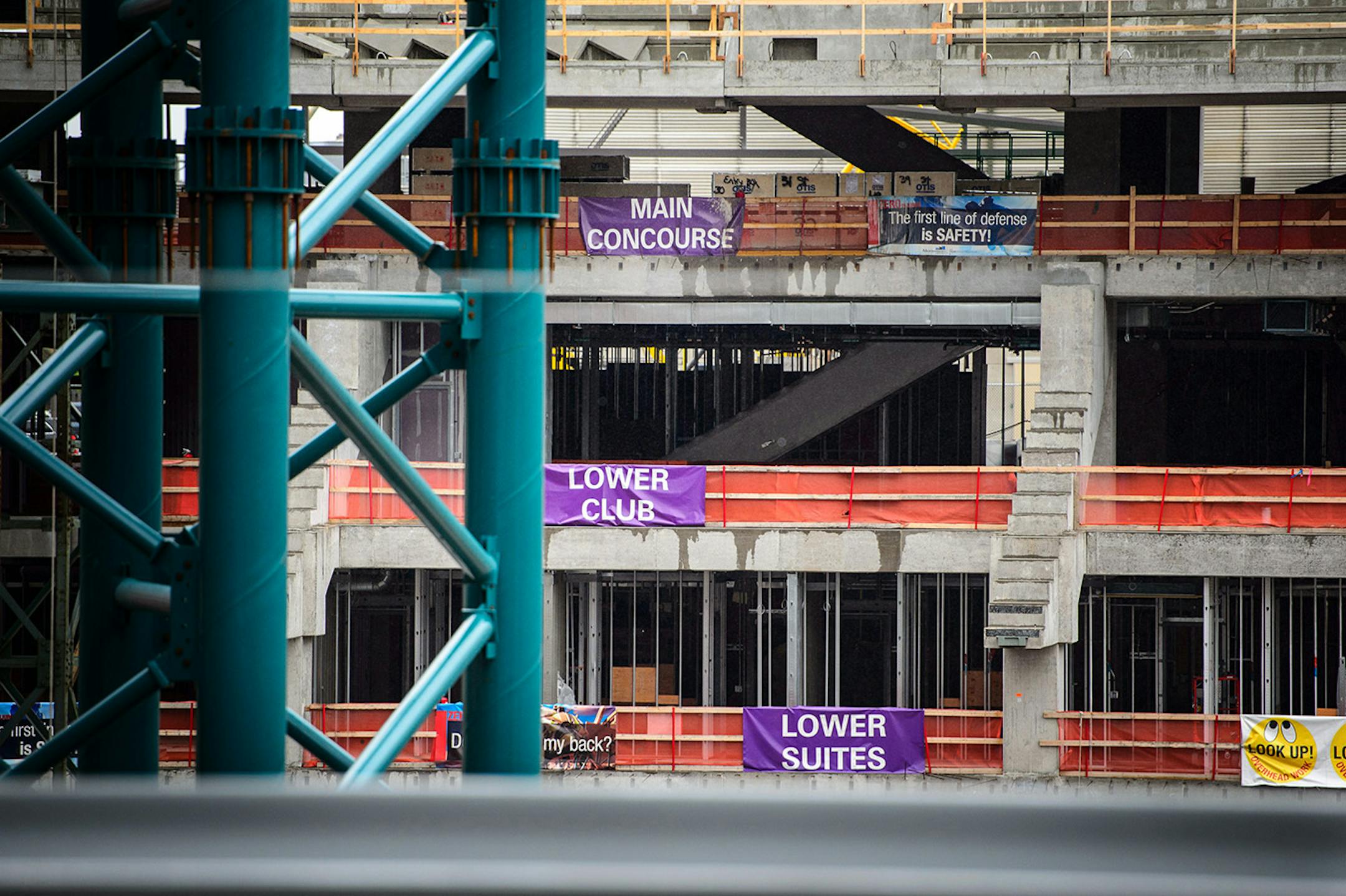 Levels within the new stadium. Thursday, May 14, 2015 Construction update of the new Vikings stadium, Minneapolis, MN