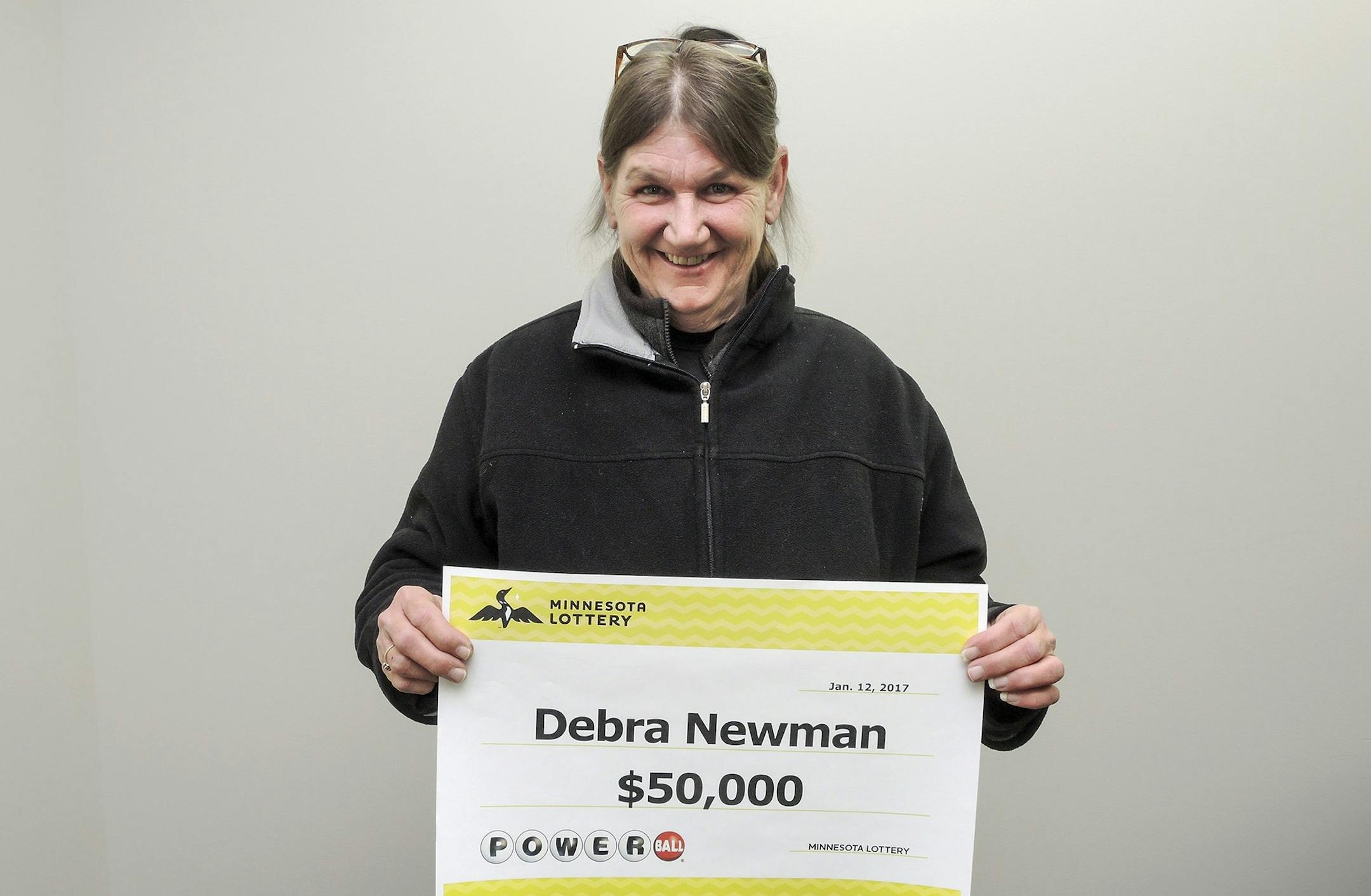 Debra Newman claimed her Powerball prize just in time.