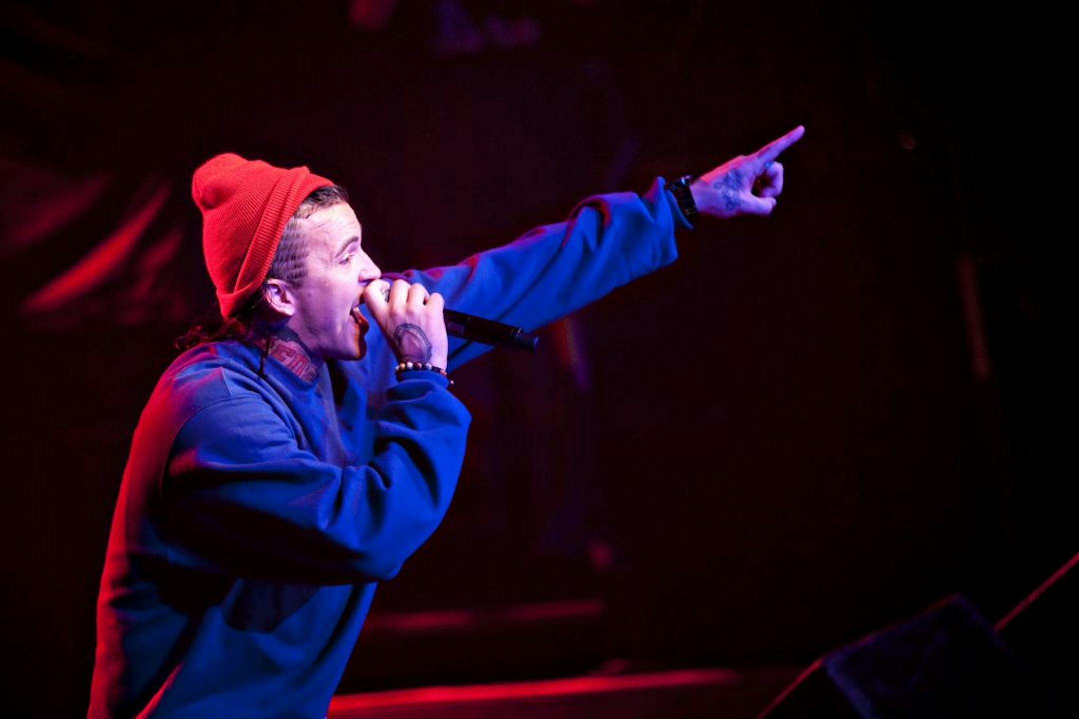 Yelawolf plays at First Avenue on March 30, 2011. Photo by Leslie Plesser, special to the Star Tribune.