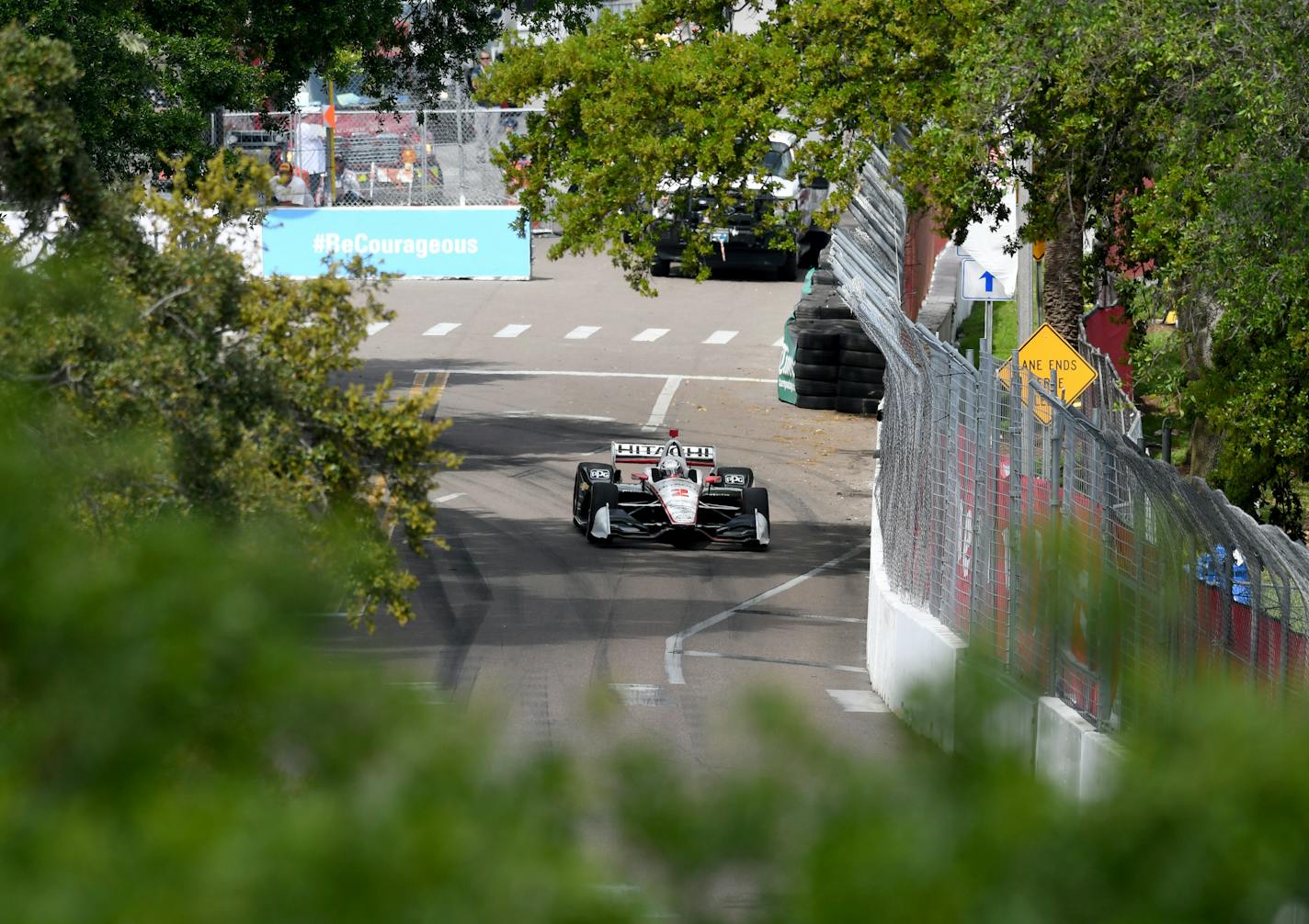 Team Penske driver Josef Newgarden won the IndyCar Firestone Grand Prix of St. Petersburg (Fla.) -- the fourth win for a Penske car in seven days spanning three series.