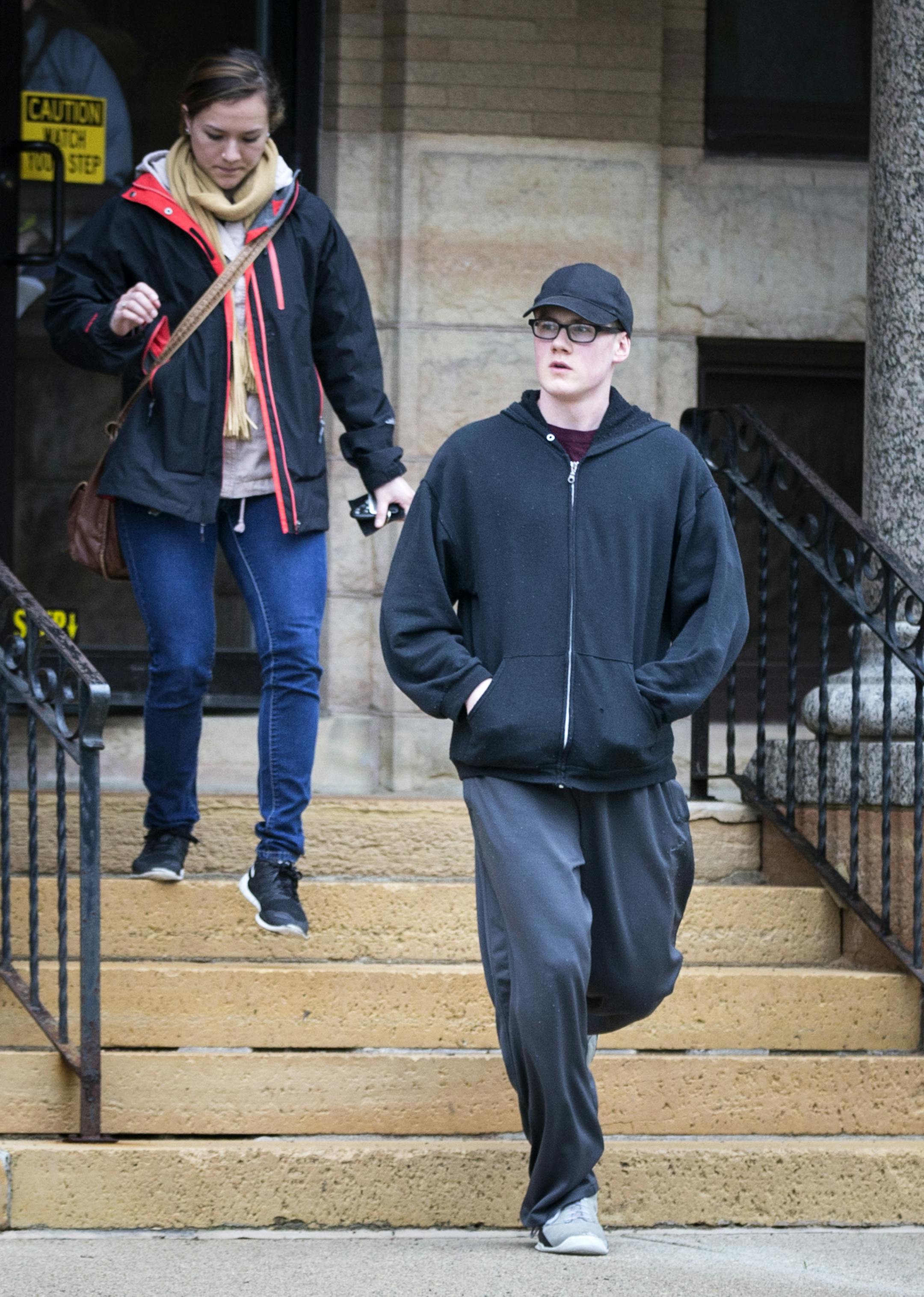 John LaDue left the Wascea County Courthouse after a hearing Wednesday, April 27, 2016, Waseca, Minn. ] RENEE JONES SCHNEIDER * reneejones@startribune.com