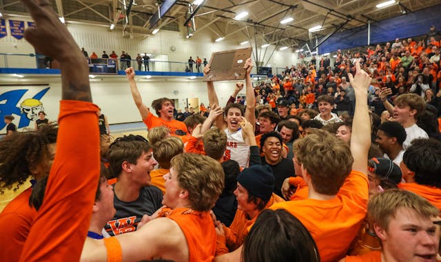 White Bear Lake’s players and fans celebrated after the team won a place in the state tournament for the first time since 2000.