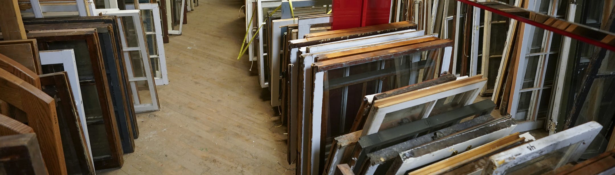 State Secret Magazine story. Bauer Brothers is a Salvage company dedicated to protecting historical and rare items hoping to provide them with a second chance at life. A way to prove their high quality worth, and a chance to let their story continue. Windows line the shelves of the 2nd floor warehouse.] BRIAN PETERSON &#x2022; brian.peterson@startribune.com
Minneapolis, MN 11/22/2017