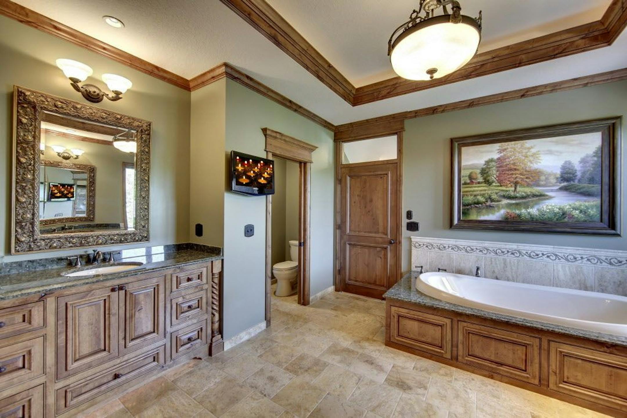 The master bath.