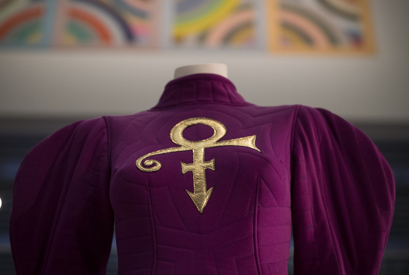 A design by Christopher Straub is part of a three-week lobby pop-up event featuring original designs inspired by Prince at the Minneapolis Art Institute.