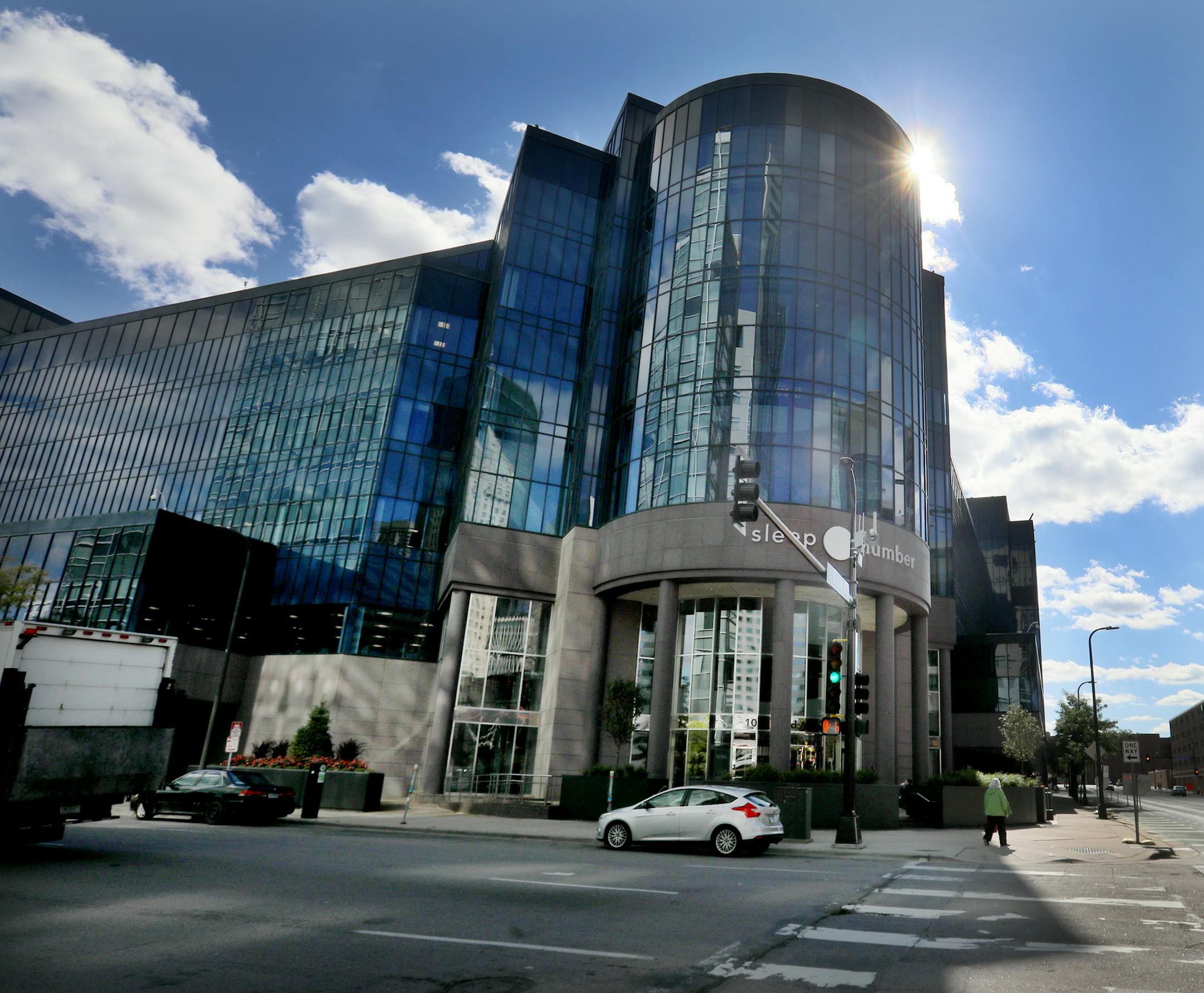 The Sleep Number headquarters in downtown Minneapolis. (DAVID JOLES/ david.joles@startribune.com)