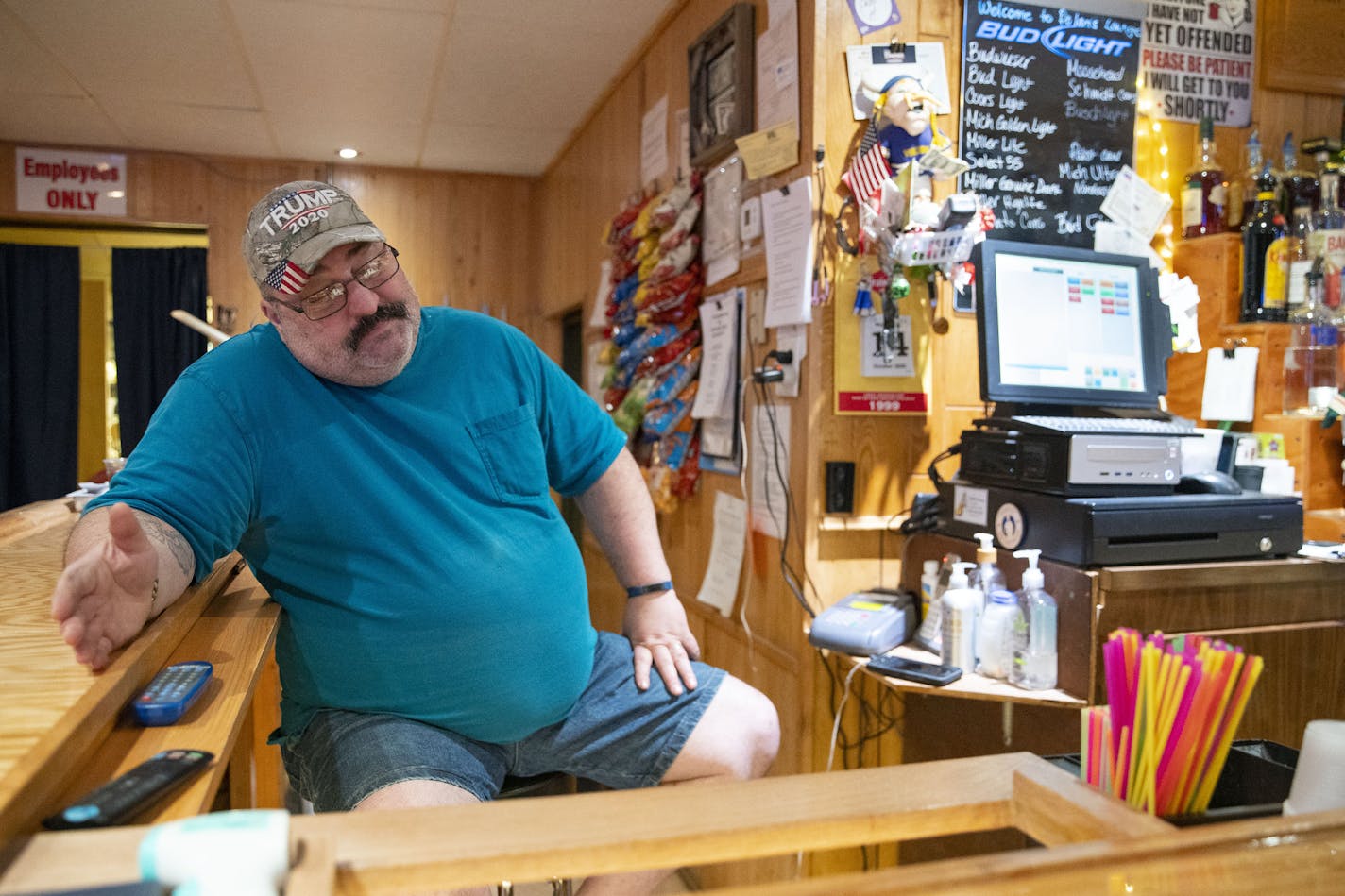 North Star Lanes owner John Sweeney, a staunch Republican, said he has seen positive changes in Hoyt Lakes since President Donald Trump was elected.