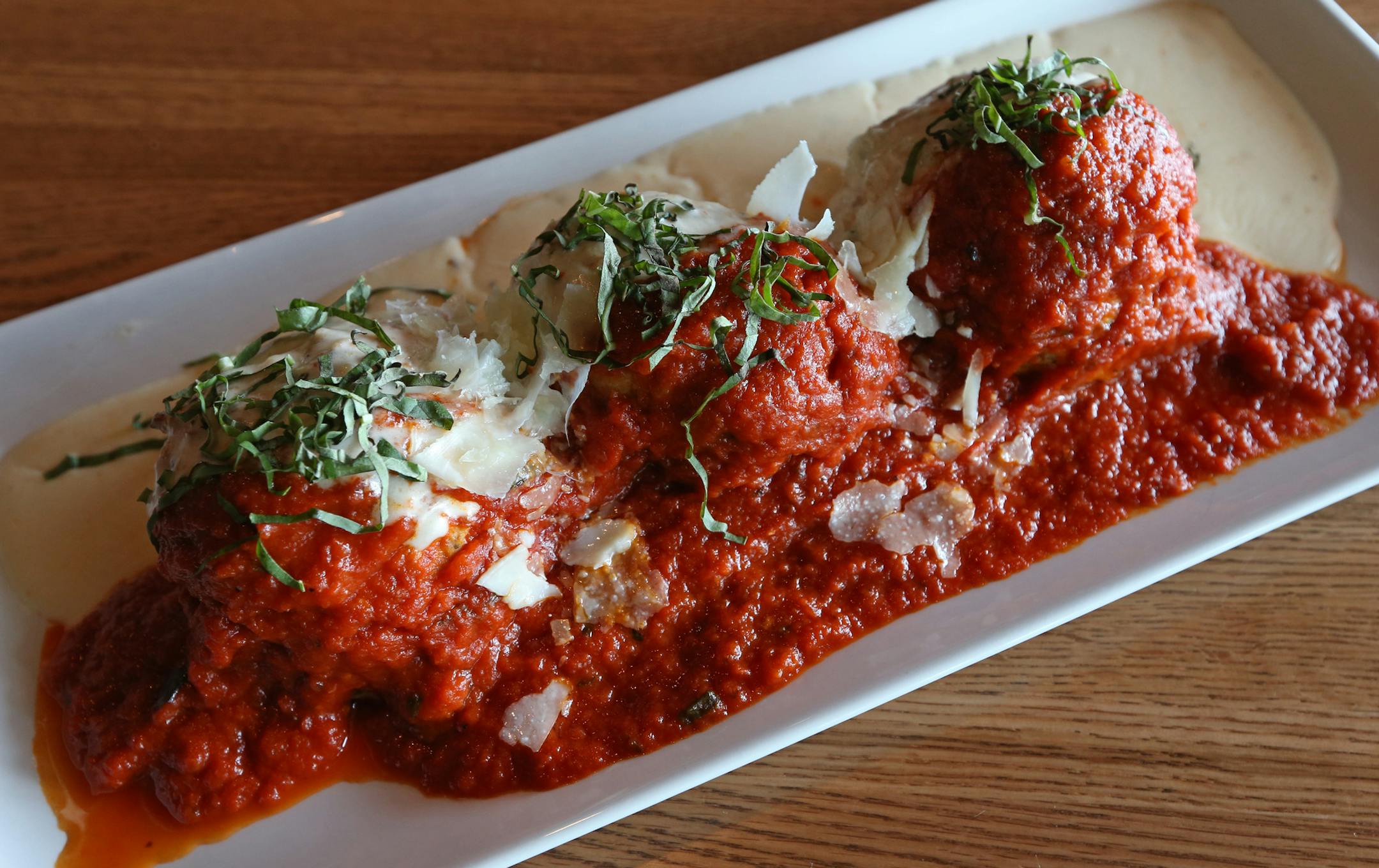 Spicy Chicken Meatballs at Tavern 4+5, 16396 Wagner Way, just off Hwy 5 in Eden Prairie. Photographed on 11/1/13.] Bruce Bisping/Star Tribune bbisping@startribune.com