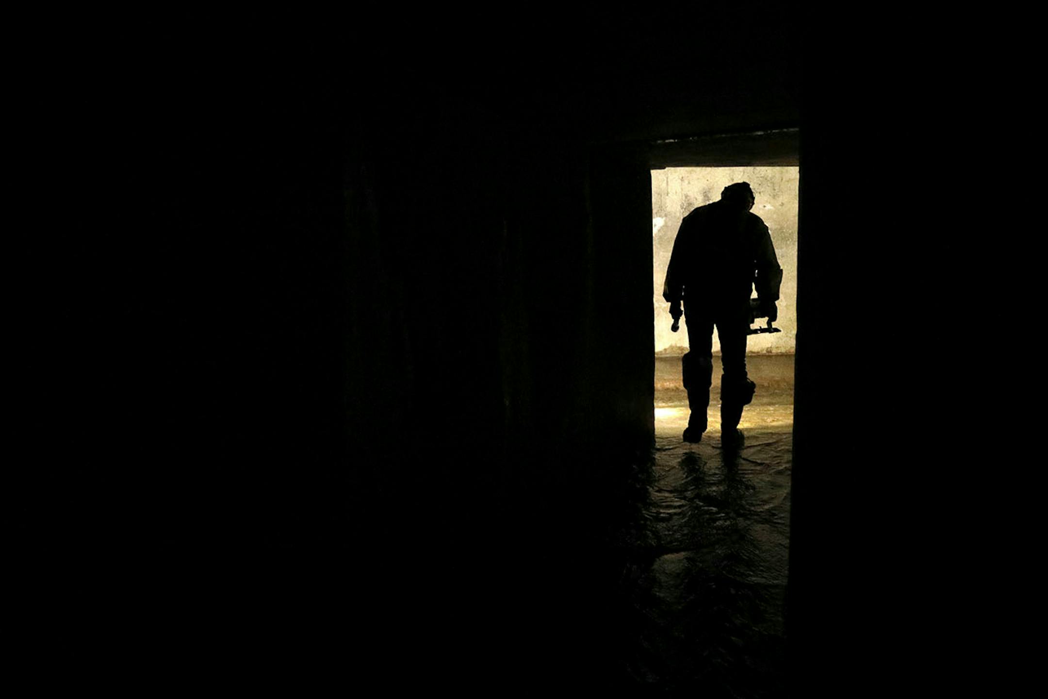 Officials with Minneapolis' Public Works Department, led a tour of the city's storm sewers underground in the northeast.