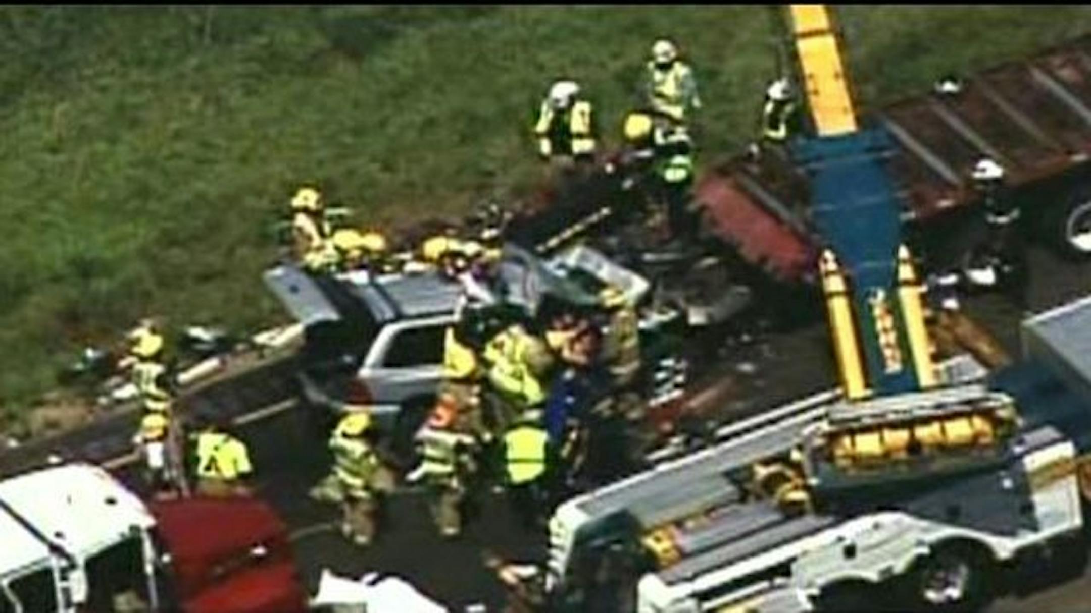 must credit Fox 9 News photo of New Richmond WI crash that killed three teenagers