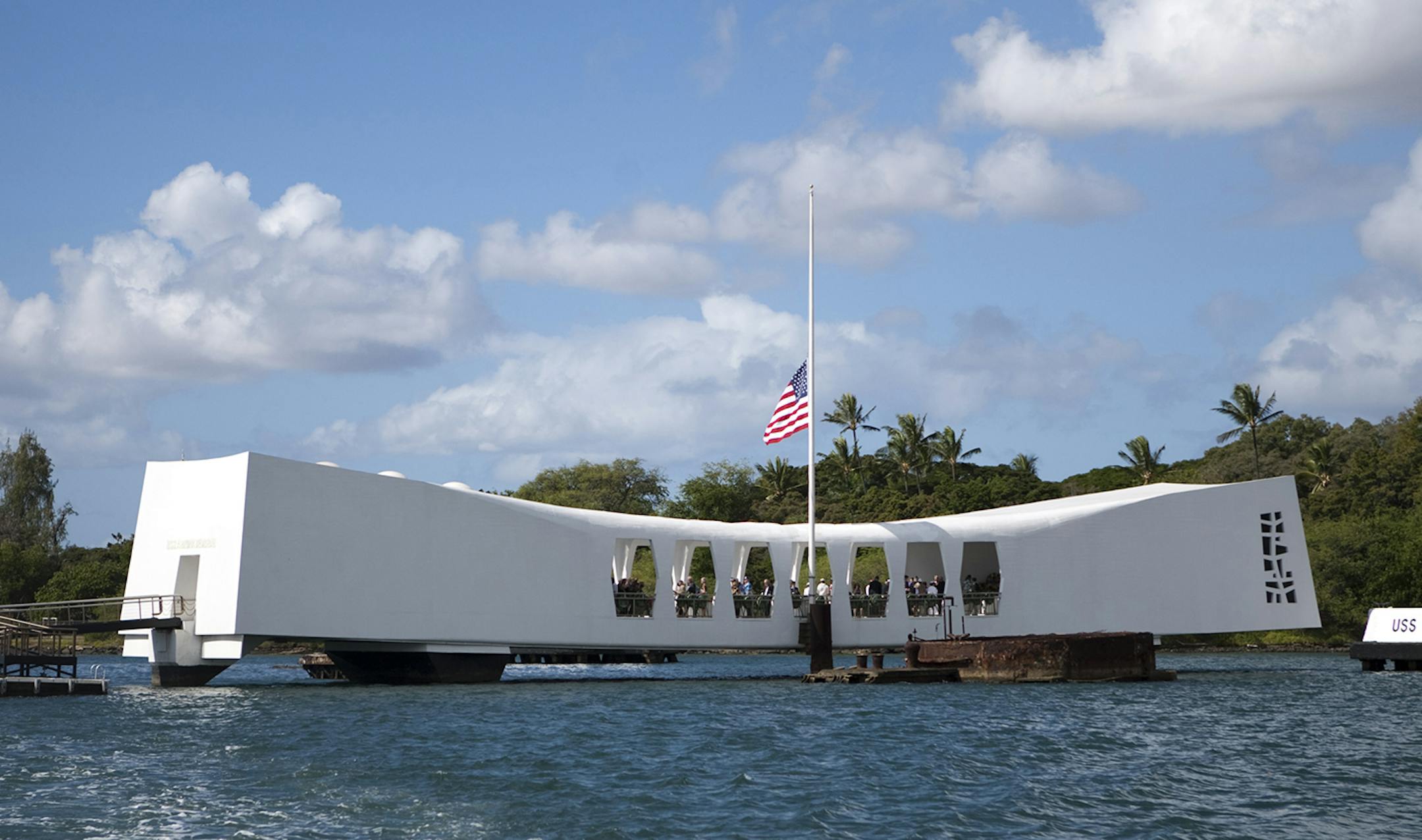The USS Arizona Memorial is seen, Wednesday, Dec. 7, 2011, in Pearl Harbor, Hawaii. Today marks the 70th anniversary of the Japanese attack that brought the U.S. into World War II. (AP Photo/Marco Garcia) ORG XMIT: HIMG113