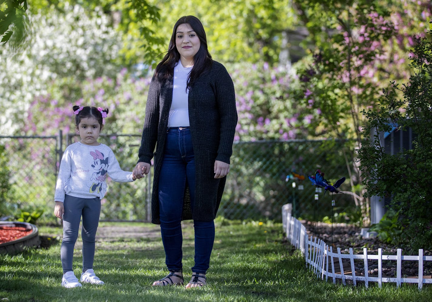 Jessica Aguilar and her daughter Aviana Castro, 3. Aguilar was brought into the U.S. from Mexico as a baby by her parents without legal permission and eventually won legal protection under DACA. Now she's among 800,000 young undocumented immigrants awaiting the Supreme Court's decision on whether to eliminate the program. ] CARLOS GONZALEZ • cgonzalez@startribune.com - Blaine, MN – May 19, 2020, Jessica Aguilar was brought into the U.S. from Mexico as a baby by her parents without legal permissi